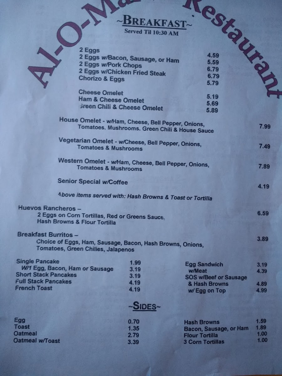 Menu Al-O-Mar Restaurant-2